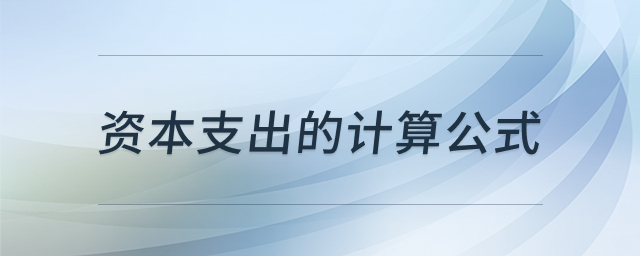 资本支出计算公式示意图