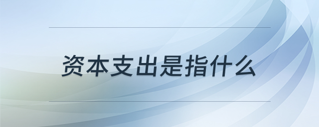 资本支出示意图