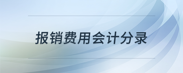 费用报销会计分录示意图